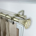 thumbnail image 2 of 1" Dia Adjustable 120"-170" Double Curtain Rod with Regulu Finials - Light Gold,(100-02-993-D), 2 of 3