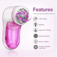 thumbnail image 3 of Fabric Shaver and Lint Remover,USB Rechargeable Portable Cordless Removable Battery Operated Sweater Shaver with Stainless Steel 3-Leaf Blades,Lint Shaver for Clothes with 1 Spare Blades,Red, 3 of 9