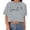 Light Gray, variant on Women's Fashion Crop Top Short Sleeve Printed Casual Summer Tech Pack