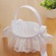 thumbnail image 5 of Cesta de boda con lazo de encaje, decoración de boda, almacenamiento, contenedor de flores, suministros Tmvgtek Para estrenar, 5 of 6