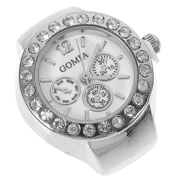 Reloj de dedo con anillo elástico, reloj de dedo de cuarzo, reloj de dedo de moda informal