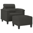 thumbnail image 2 of vidaXL Chaise Rembourrée d'Accent Moderne de Canapé avec le Tissu en Microfibre de Tabouret, 2 of 6