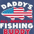 thumbnail image 3 of Instant Message - Celebrate Family - Daddy's All American Fishing Buddy - Toddler & Youth Girls Short Sleeve Graphic T-Shirt, 3 of 6