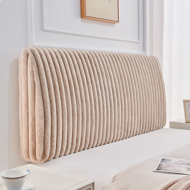 Pinmoco Memory Foam Upholstered Headboard with Height Adjustable and Ergonomic Head Board for Queen Bed, Fluff Light Camel
