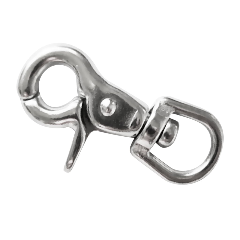 Silver 304 Stainless Steel Swivel Snap Hook Lobster Clasps Prevent Tangles 