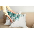 thumbnail image 3 of Ambesonne Retro Throw Pillow Cover 2 Pack, Flowers Buds Leaf, 24", Teal Pale Green, 3 of 6