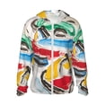 thumbnail image 2 of Lsque Colorful Abstract Bumper Cars UPF 50+ Lightweight Sun Protection Men's Women's Long Sleeve Shirt, Hoodie Performance -3X-Large, 2 of 9