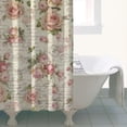 thumbnail image 4 of Pioneer Flower Floral Print Pattern Shower Curtain 36"x72" ,Bathroom Decorative Shower Curtains Set with 12 Hooks,Modern Waterproof Washable Shower Curtain, 4 of 6