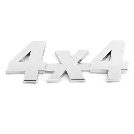 Dodge 4x4 Emblem Unique Bargains Car Exterior Adhesive Silver Tone Metal 4X4 Shaped Sticker Badge Emblem Decor ()