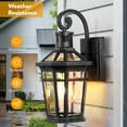 thumbnail image 3 of OPAXIS Motion Sensor Outdoor Wall Lights, Black Dusk to Dawn Porch Light Wall Mount, Exterior Lighting Fixtures, Outdoor Wall Sconce Lantern with Adjustable Sensor Range for Garage Patio, 3 of 10