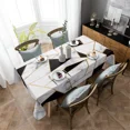 thumbnail image 5 of Marble Texture Black White Geometry Tablecloths Waterproof Kitchen Items Coffee Table For living Room Home Decor Dining Table, 5 of 7