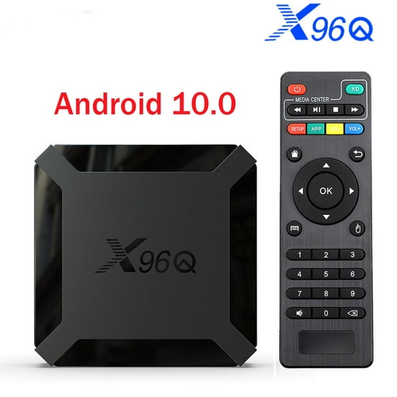 Boîte de Télévision Android 10.0 X96Q Allwinner H313 Quad Core 4K Smart Android TV 2.4G Wifi X96 Q Set Top BOX 1g + 8g U.s. Règlements