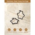 thumbnail image 6 of KeyStyle Lightweight Large Hoop Earrings for Women Hypoallergenic Stainless Steel Hoops Earring 30mm Jewelry Gift for Her, 6 of 11