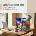 thumbnail image 6 of Pzuqiu Cute Cow Print Large Capacity Quilted Tote Bag for Women Lightweight Puffer Work Tote Bag Trendy Carryall Work Travel Totes for School Everyday Use Soft Shoulder Handbag, 6 of 7