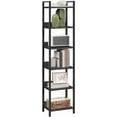 thumbnail image 3 of Bookshelf, 6-Tier Bookcase, Standing Book Shelf for Small Space, Storage Shelf Organizer, for Living Room, Bedroom, Study, Balcony, Black, 3 of 16