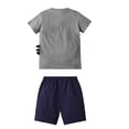 thumbnail image 5 of Toddler Boy Outfits 2 Piece Dinosaur Print Short Sleeve Crew Neck T-Shirt Top And Shorts Everyday Wear Baby Boys' Clothing Sets Size 2-3 Years, 5 of 5