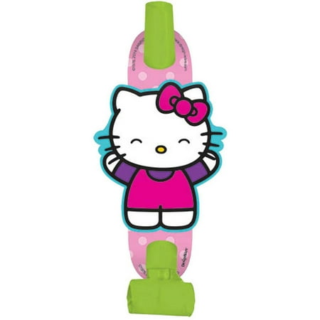 Hello Kitty Birthday Party Invitations - Hello Kitty Rainbow Blowouts, 8pk
