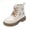 Beige, variant on Stylish Girls Ankle Boots With Heart Rhinestone Leather Lace Up Side Zipper Design For Winter Fashion Outfits ,Girls Boots Sizes 3 Black(11-11.5 Years)