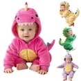 thumbnail image 2 of ZHANGDER Infant Dinosaur Costume Toddler Baby Boys Girls Flannel Romper Costumes Hooded Romper Jumpsuit Outfits, 2 of 9