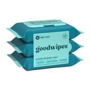 goodwipes Flushable Butt Wipes, Shea-Coco Scented, 3 Pack, 150 Total Wipes