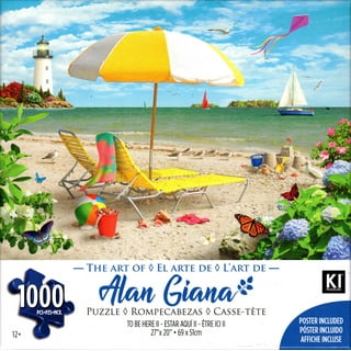 Beach Umbrellas Summer Vacation 1000 Piece Jigsaw Puzzle