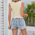thumbnail image 5 of Camiseta Sin Mangas Camiseta sin mangas para mujer Blusa plisada Camiseta fluida Femme Blusas (Beige S) Cgtredaw para Mujer Beige T M, 5 of 5