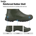thumbnail image 4 of HISEA Men's Rain Boots Ankle Height Rubber Neoprene Hunting Boots, Green, US Size 11, 4 of 11