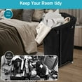 thumbnail image 3 of Crtynell Laundry Hamper with 4 Wheels,100L Rolling Laundry Basket,600D Oxford Fabric Round Laundry Cart,Steel Frame and Removable Laundry Bag, 3 of 9
