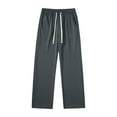 thumbnail image 2 of Miluxas Men's Athletic Sweatpants with Zipper Pockets Lightweight Quick Dry Mesh Workout Pants Open Bottom for Casual Dark Gray, 2 of 9