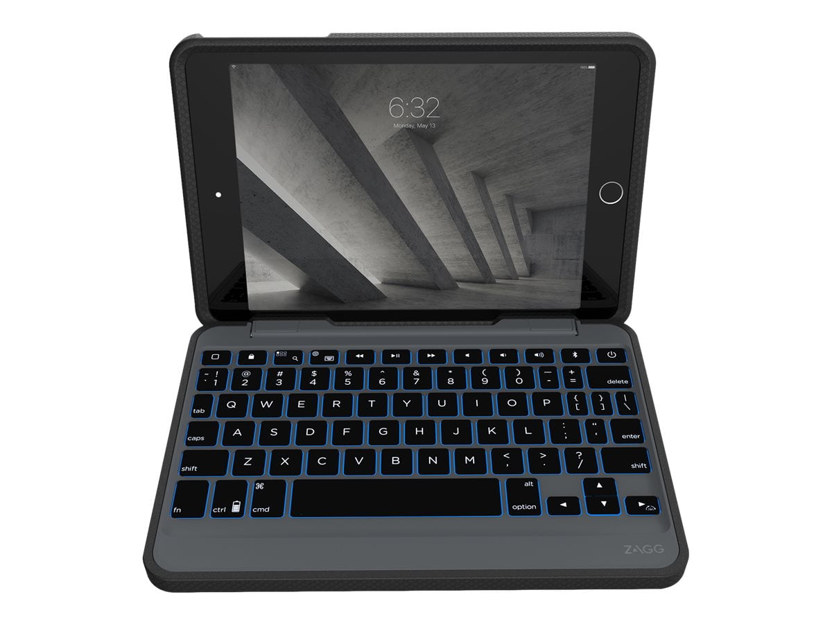 Aluminum Case and Wireless Bluetooth Keyboard Cover for Apple iPad Mini Black 