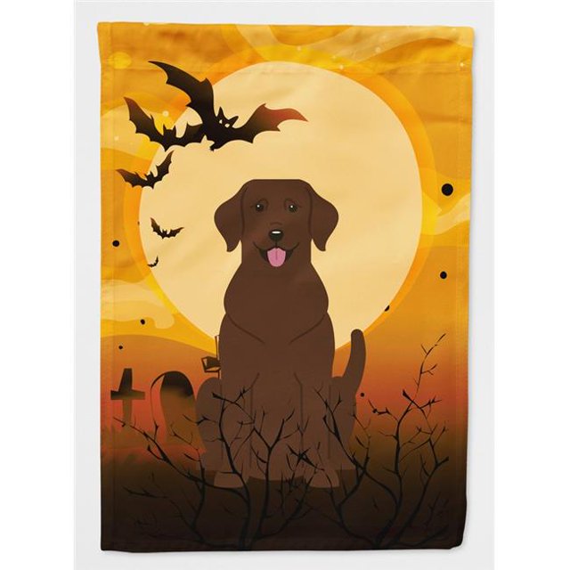 Carolines Treasures BB4322CHF Halloween Chocolate Labrador Drapeau Toile Taille Maison