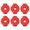 Red, variant on Gieenan 6 Pack Silicone Cymbal Locking Nuts Drum Cymbal Fasteners Quick Releasing