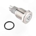 thumbnail image 2 of 16mm Universal Red LED Push Button Switch for Car Warning Light Applications with Advanced Technology, 2 of 5