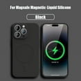 thumbnail image 1 of For iPhone 16 Pro Max Luxury Magsafe Magnetic Liquid Silicone Phone Case For iPhone 15 14 13 12 11 Pro Max Plus Protective Cover Black For iphone11Pro, 1 of 6