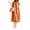 Orange, variant on Women's Midi Dress Round Neck Casual with Pockets Full Size Plus Size Polyester 98% Elastane 2% Everyday wear