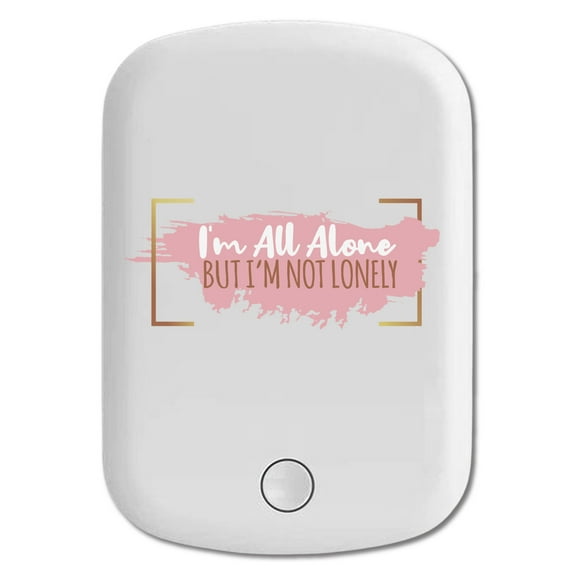 DistinctInk Magnetic Battery Pack, 5000 mAh Wireless Portable Charger with USB-C Cable, Compatible with MagSafe iPhone 14 / 13 / 12 Series - All Alone Not Lonely