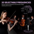 thumbnail image 3 of UHF Wireless Violin Microphone System, Rechargeable Clip-On Instrument Microphones With Transmitter And Receiver For Musicians, Teachers, Stage Performances, Active PA Systems - 98ft Range, 3 of 9