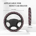 thumbnail image 3 of Xecao Rose Flowers patten Stretch Elastic Steering Wheel Cover, fits all vehicles, 15-inch diameter, 3 of 6