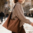 thumbnail image 2 of JASGOOD Vintage Suede Hobo Bag for Women Soft Oversized Shoulder Purse, Casual Daily Handbag, 2 of 8