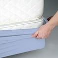 thumbnail image 4 of DNG Creations 1 Piece Box Spring Cover 100% Egyptian Cotton Wrap Around 4 Sides for Hotel & Home, Fits Box Springs up to 10 Inch Deep Pocket ( Solid Light Blue - California King ), 4 of 7