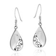 thumbnail image 5 of Swirl Rainbow Teardrop Black Onyx Sterling Silver Dangle Earings, 5 of 5