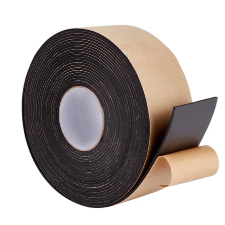 10m/32.8 Feet Single-Sided Adhesive Foam Mounting Tape 3.1 Inch Wide Black Adhesive Tapes Foam Seal Tape 3mm Thick Seal Strip Adhesive Tapes for Walls Table Windows Decoration Black DIY