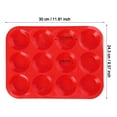 SIfdSeng Small Cake Pans Heart 12 Cup Silicone Cupcake Baking Pan Non
