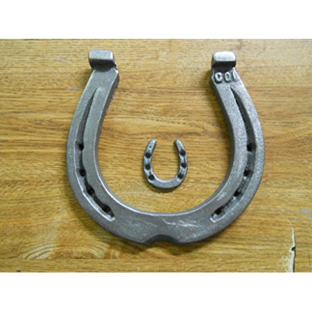 - Cast Iron Clydesdale horseshoe with free Mini Shoe decorative western decor