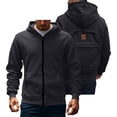 thumbnail image 2 of qolati Mens Travel Hoodies with Backpack Creative Travel Hoodie Jackets Zip Up Hooded Sweatshirt Christmas Day Long Sleeve Outerwear with Pockets, 2 of 7