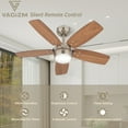 thumbnail image 3 of Ventilador de Techo de 36 Pulgadas con Luz y Control Remoto para Cocina, Habitación de Niños (Níquel Triturado+nogal), 3 of 6