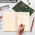 thumbnail image 4 of FORMRS 1-Subject Spiral Notebook 8" x 5" College Ruled 60 Refillable Sheet A5 Hard Cover, Green Flowers Pattern, 4 of 7