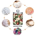 thumbnail image 6 of Yayeee 4 Pack Qtip Holder Bathroom Cotton Swab Canister with Lid Clear Dispenser Set, Beige Strawberry, 6 of 6