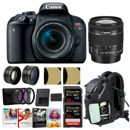 Canon EOS Rebel T7i DSLR Camera with EF-S 18-55mm STM Lens and Pro Accessory