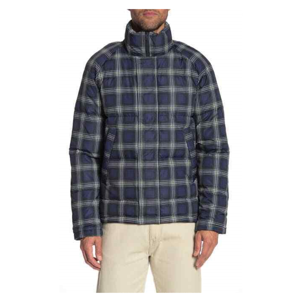 Slate and Stone Daniel Plaid Zip Front Down Puffer Jacket,BLUE/GREEN PLAID,M - image 2 of 2